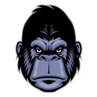 gorilla huvud maskot vektor
