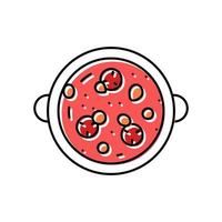 Suppe Chili Farbe Symbol Vektor Illustration