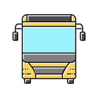 buss transport fordon Färg ikon vektor illustration