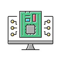 firmware programvara Färg ikon vektor illustration