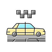 Taxi Farbe Symbol Vektor Illustration