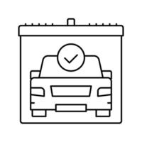 Treiber Tag der Testlinie Symbol Vektor Illustration