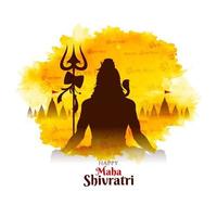 Happy Maha Shivratri Kulturfestival Gruß Hintergrund vektor