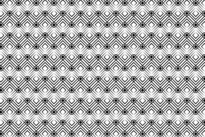 schwarzes abstraktes geometrisches Muster, schwarzer Quadrat- und Kreismusterhintergrund, Vektorlinienmuster auf weißem Hintergrund vektor