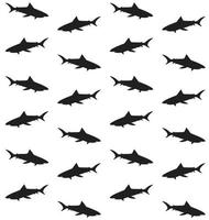 Vektor nahtlose Muster der Hai-Silhouette