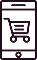 Online-Shopping-Vektor-Symbol vektor