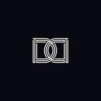 vektor enkel och minimalistisk brev dd monogram första logotyp