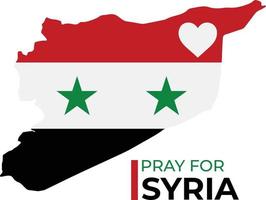 bete für die erdbebenopfer in syrien. vektor