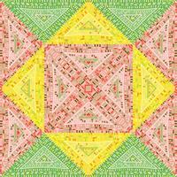 Freihand-Strichlinie Mosaik nahtlose Muster. afrikanische Stickereiverzierung. Vintage Boho-Fliese. abstrakte geometrische ethnische Tapete. vektor