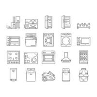 Geräte Haushaltsgeräte Icons Set Vektor