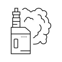 vape rök linje ikon vektor illustration
