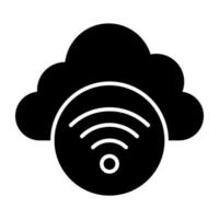 perfekte designikone von cloud wifi vektor