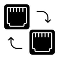 Premium-Download-Symbol von Ethernet Exchange vektor