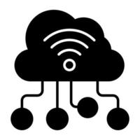 perfekte designikone von cloud wifi vektor