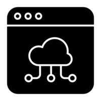 Premium-Download-Symbol für Cloud-Netzwerke vektor