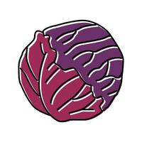 Rotkohl Farbe Symbol Vektor Illustration