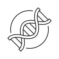 DNA-Forschungslinie Symbol-Vektor-Illustration vektor