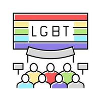 LGbt rättigheter färgikon vektorillustration vektor