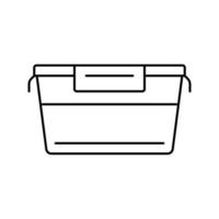 matbehållare plast linje ikon vektorillustration vektor