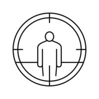 Target Kill Line Symbol Vektor Illustration