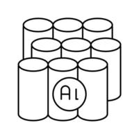 Produkt der Aluminium-Produktionslinie Symbol-Vektor-Illustration vektor