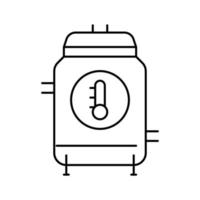 heizung bier produktionslinie symbol vektor illustration