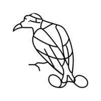 wilsons paradiesvogel vogel exotische linie symbol vektor illustration