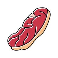 Steak Rindfleisch Farbe Symbol Vektor Illustration