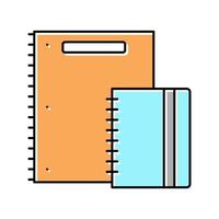 spiral anteckningsbok Färg ikon vektor illustration