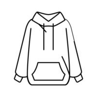 Hoodie Oberbekleidung weibliche Linie Symbol Vektor Illustration