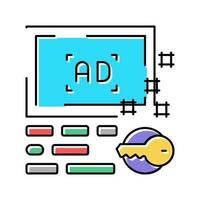 reklam nycklar Färg ikon vektor illustration