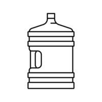 Wasserflasche zum Vorbereiten der Kaffeelinie Symbol Vektor Illustration