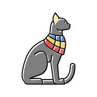 katze ägypten tierfarbe symbol vektor illustration