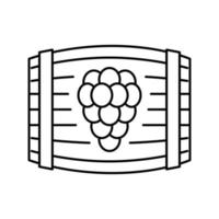 vin fat linje ikon vektor illustration