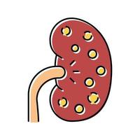 Nephritis Niere Farbsymbol Vektor Illustration