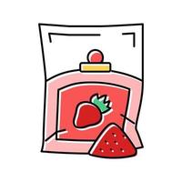 getrocknete Erdbeeren Farbe Symbol Vektor Illustration