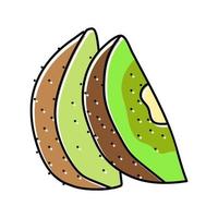 Kiwi Lebensmittel Farbe Symbol Vektor Illustration