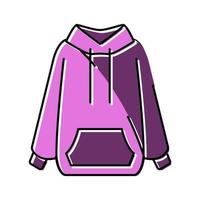 Hoodie Oberbekleidung weibliche Farbe Symbol Vektor Illustration