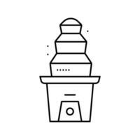 Schokoladenfondue Brunnen Symbol Leitung Vektor Illustration