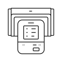 Druckmonitor medizinische Linie Symbol Vektor Illustration