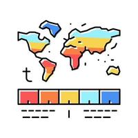temperatur världen färg ikon vektor illustration