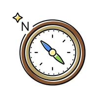 Kompass Werkzeug Farbe Symbol Vektor Illustration