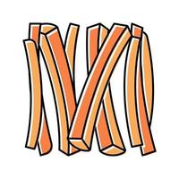 Stöcke Karotte Farbe Symbol Vektor Illustration