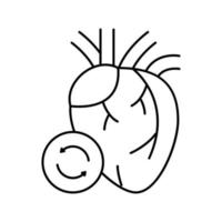 hjärta transplantation linje ikon vektorillustration vektor