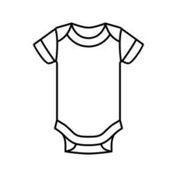 Body Langarm Baby Tuch Symbol Leitung Vektor Illustration