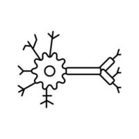 biologisk modell neurala nätverk linje ikon vektorillustration vektor