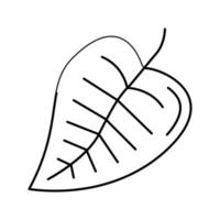 Pflanzenblattlinie Symbol Vektor Illustration