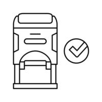 Stempel Qualität Linie Symbol Vektor Illustration