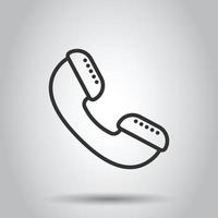 Handy-Symbol im flachen Stil. Telefongesprächsvektorillustration auf weißem lokalisiertem Hintergrund. Hotline-Kontakt-Geschäftskonzept. vektor