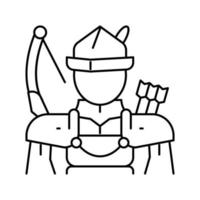 Ritter Pferd Tier Symbol Leitung Vektor Illustration